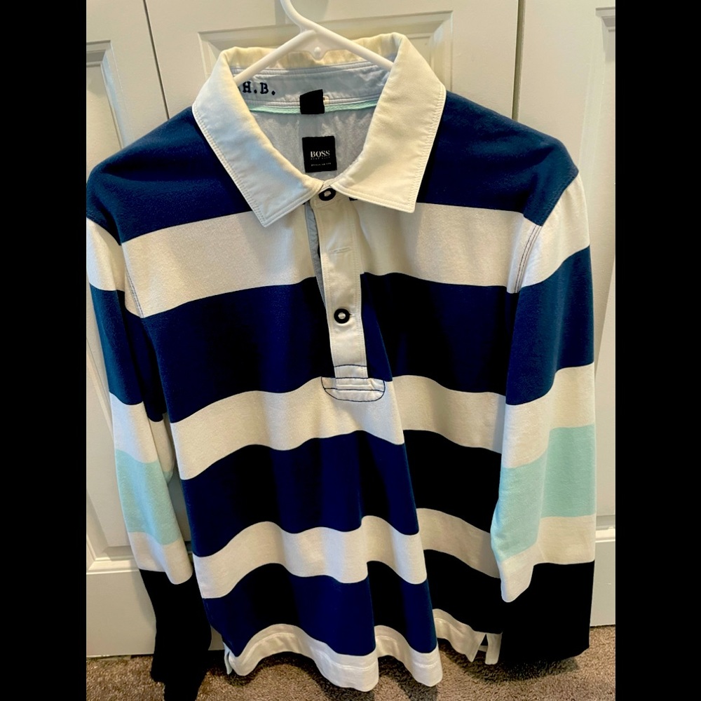 HUGO BOSS long sleeve rugby polo
